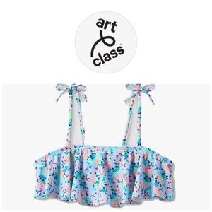 ART CLASS - NWT - Girls Sz XL (14-16) Daisy Dreams Floral Print Flounce Swim Top